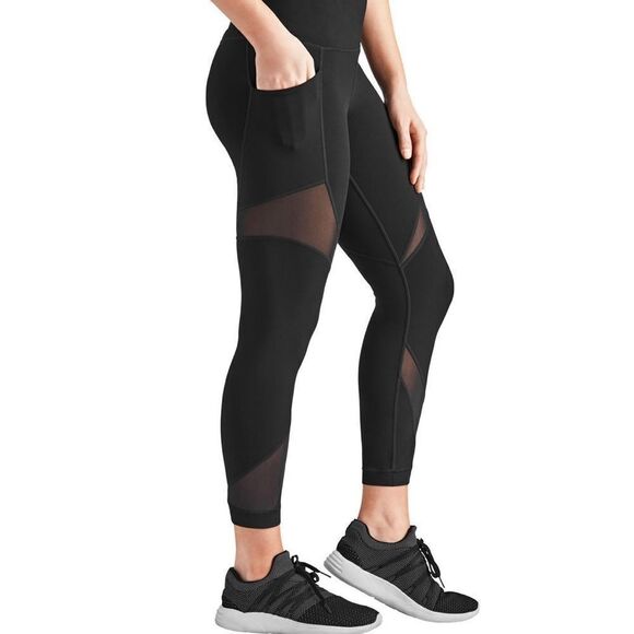 Members Mark Zen active tie dye blue jacket + black compression ankle legging XL - Picture 10 of 16